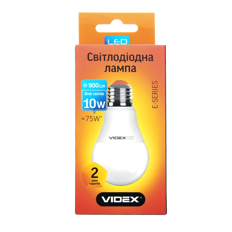 Лампа світлодіодна Videx A60, 10Вт, E27, 4100К (VL-A60e-10274)